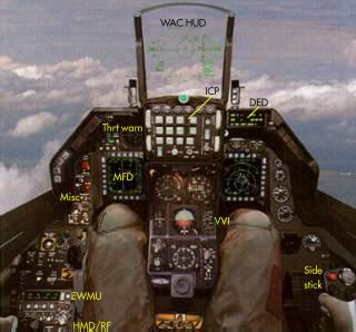 F-16A/MLU cockpit F-16A/MLU cockpit