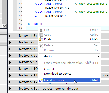Insert new network from STL